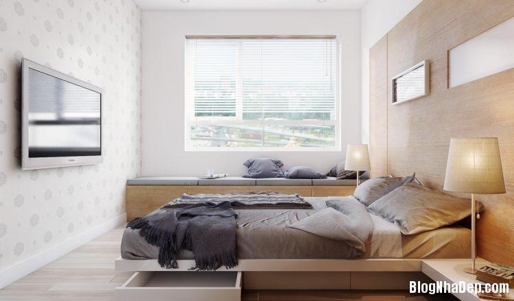 Căn hộ 2 phòng ngủ đẹp như mơ nhờ cách bài trí nhẹ nhàng và tươi sáng