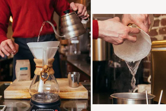 Hướng Dẫn Cách Pha Cafe Bằng Bình Chemex Không Cặn